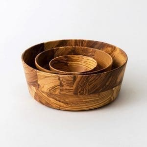 Elegant Wooden Nesting Bowls for Kitchen Decor and Serving