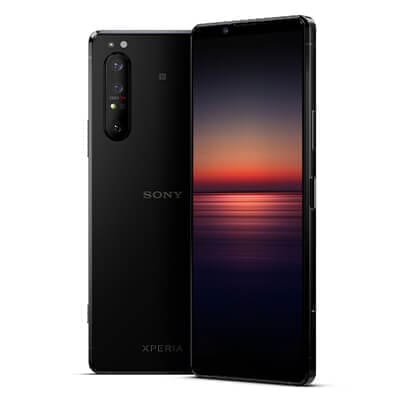 Sony Xperia 1 IV smartphone with sunset background Sony Xperia 1 IV smartphone with sunset background